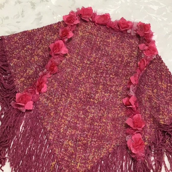 Custom Accessories - Exquisite One of a Kind Flower Shawl